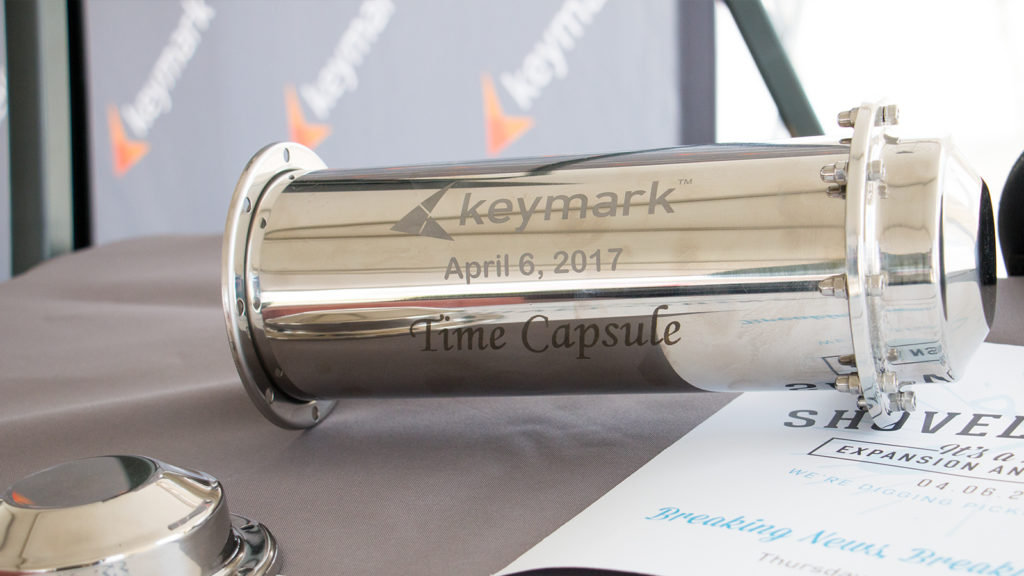 KeyMark will honor the groundbreaking by burying a time capsule that includes a signed banner by the Shovel + Shindig attendees.