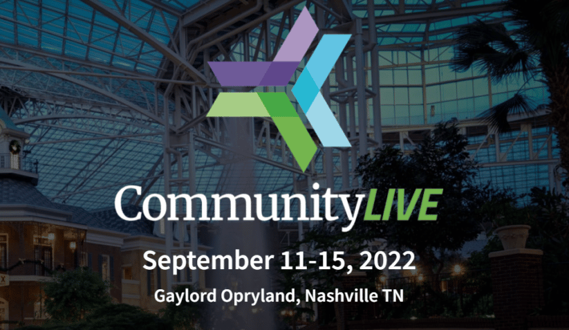 CommunityLIVE with white text