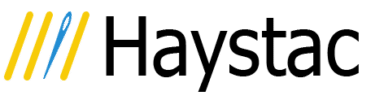 Haystac logo for content intelligence platform.