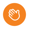 Waving hand icon
